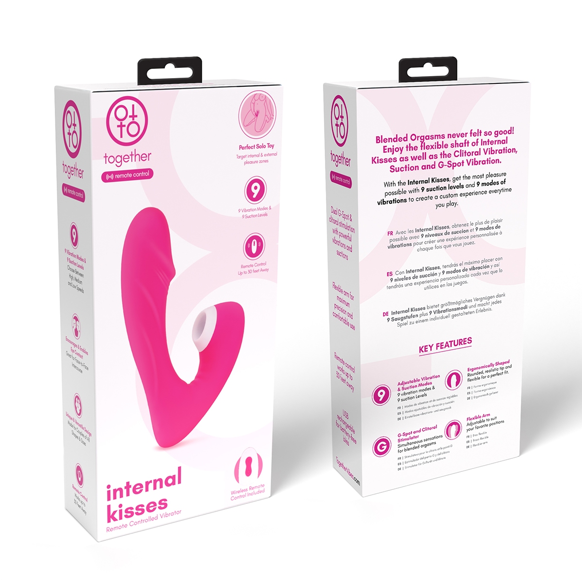 Close-up of the  Together Vibe vibrator for texture detail