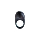 Black VeDO vibrator Overdrive PLUS C-Ring shown in hand for scale
