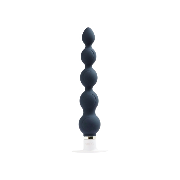 Black VeDO vibrator Quaker Anal shown in hand for scale