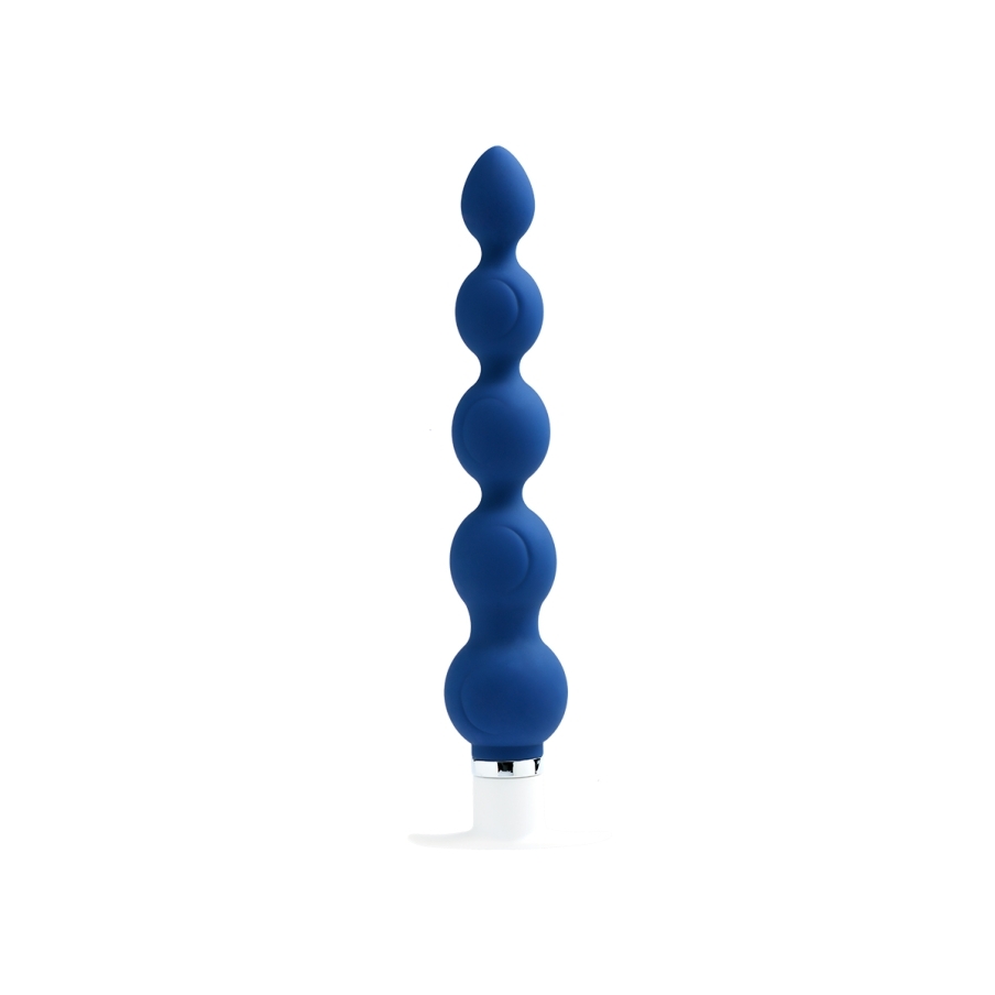 Blue VeDO vibrator Quaker Anal Navy shown in hand for scale
