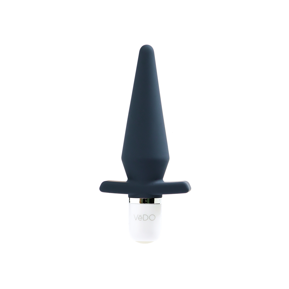 Black VeDO vibrator Rio Anal shown in hand for scale