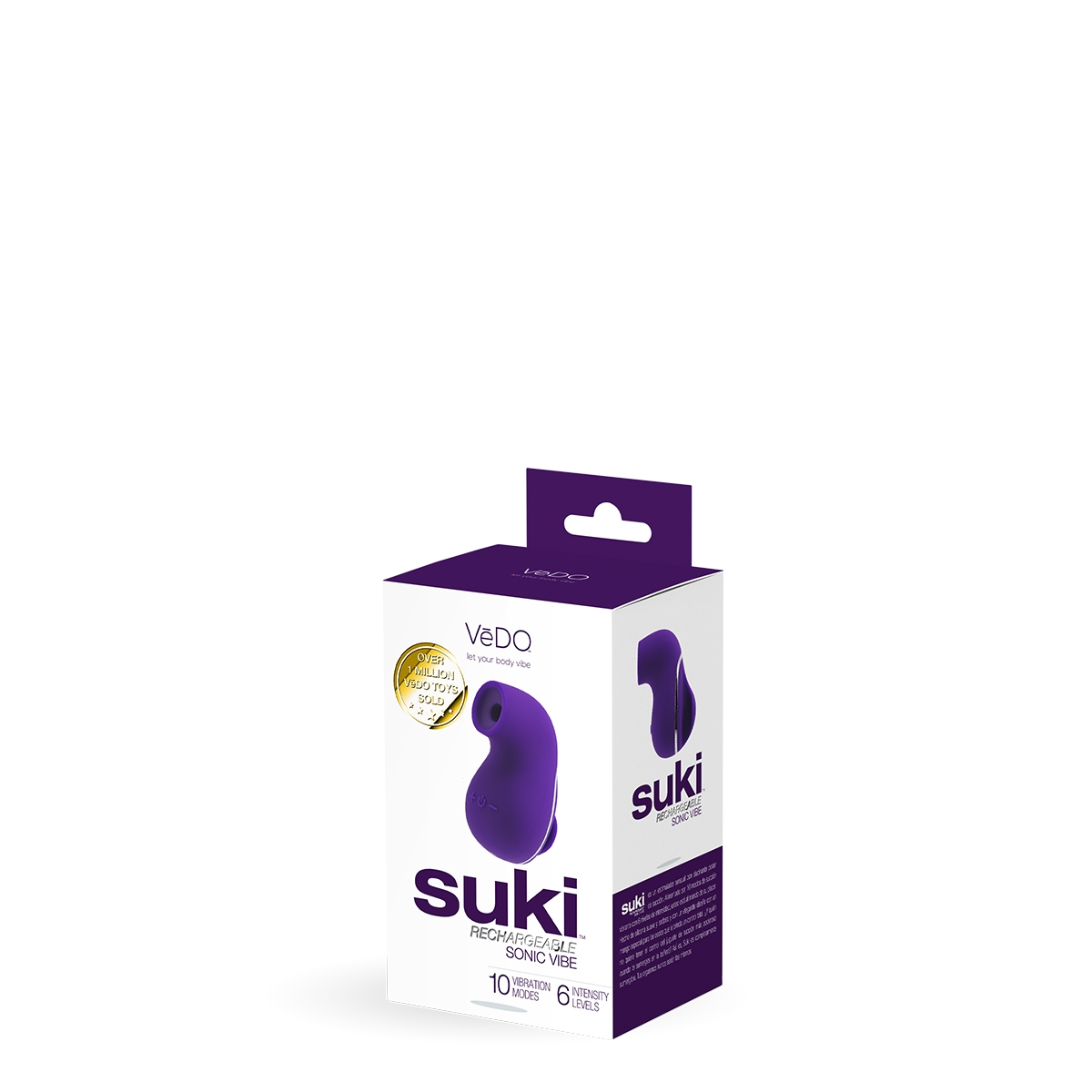 Close-up of the Purple VeDO vibrator for texture detail