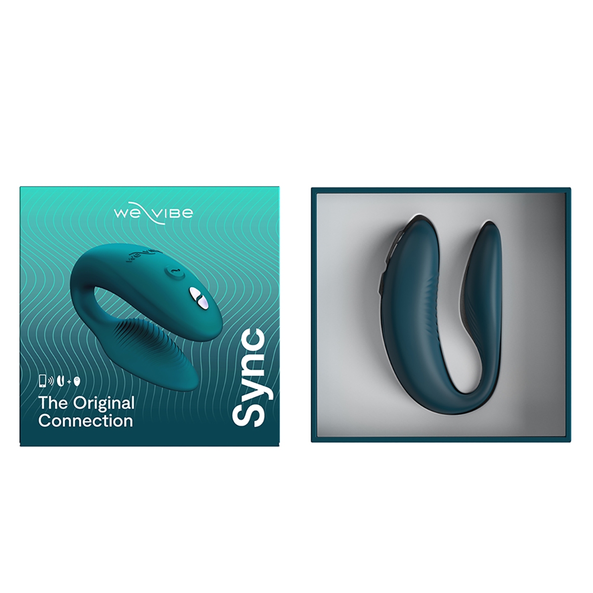 Close-up of the Green We-Vibe vibrator for texture detail