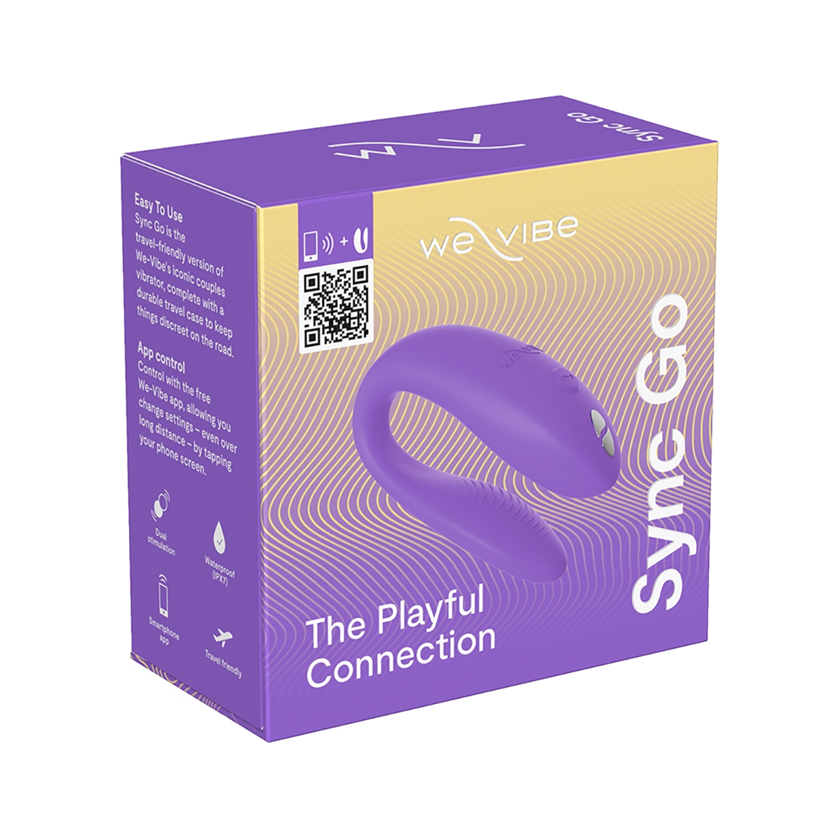 Close-up of the Purple We-Vibe vibrator for texture detail