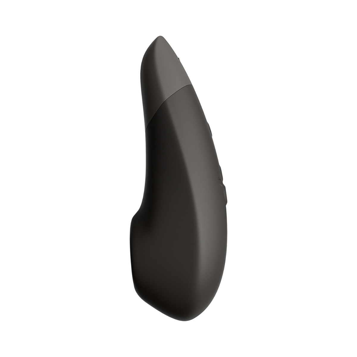 Black Womanizer vibrator Enhance Vibrant shown in hand for scale