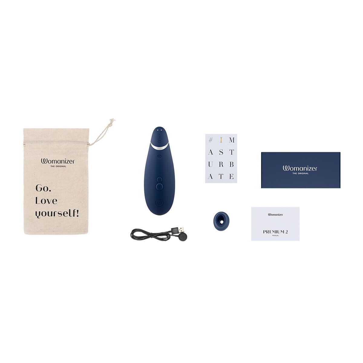 Angled view of the  Womanizer vibrator designed for intimate use