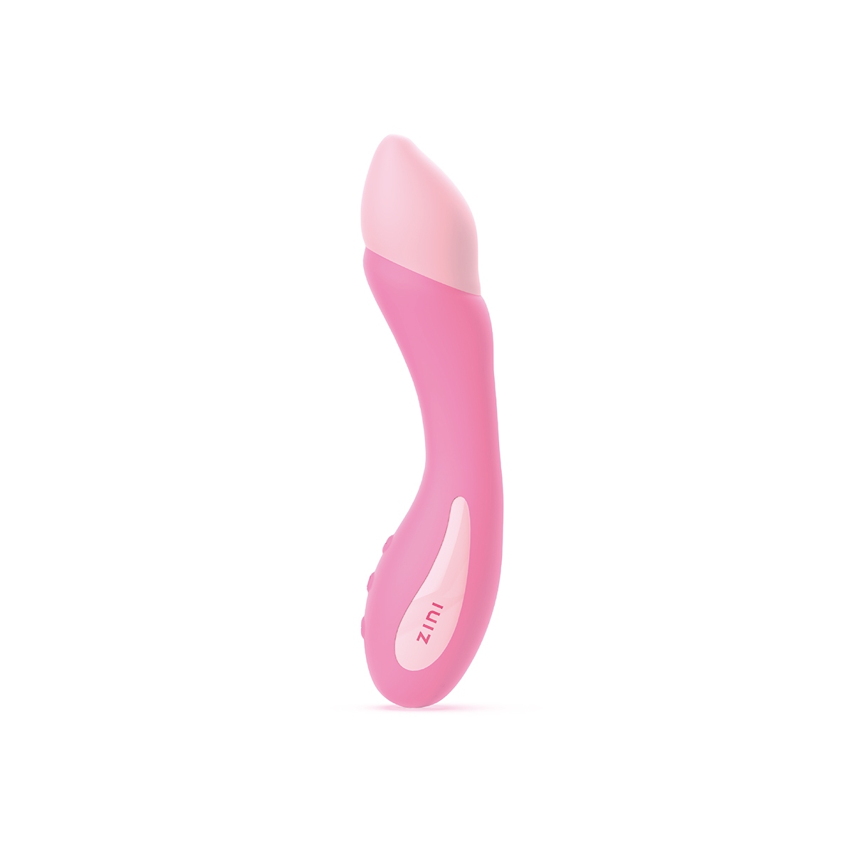 Zini vibrator Bloom Cherry Blossom shown in hand for scale