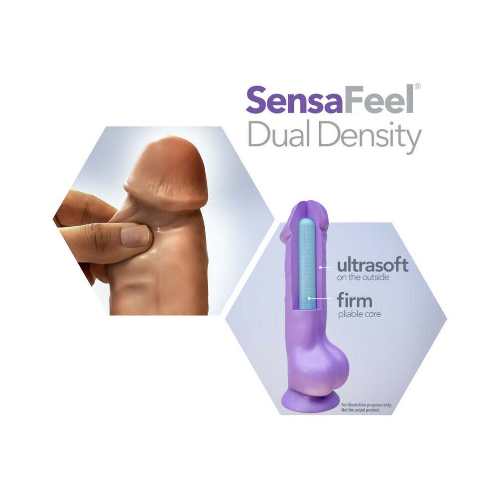 10 inch Dildo by Blush in Tan Light Brown Mocha shown for pegging Her or Him