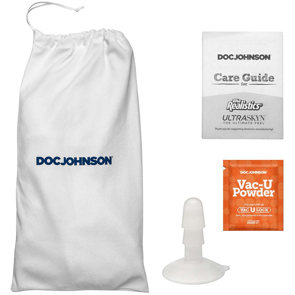 11 inch Dildo by Doc Johnson in Tan Light Brown Mocha displayed for pegging Him or Her