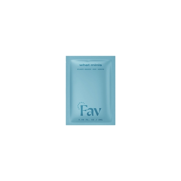 Bottle of 2 ml Plant Based Lube Personal Fav showing botanical formula