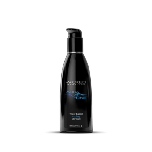 Bottle of 2 oz Water Based Lube Wicked Sensual Care showing clean, lightweight formula
