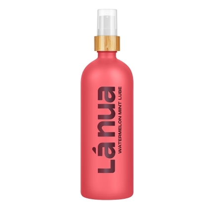 Bottle of 200 ml Water Based Lube La Nua showing clean, lightweight formula