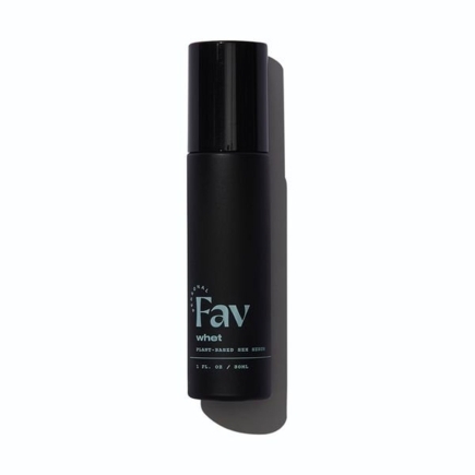 Bottle of 30 ml Plant Based Lube Personal Fav showing botanical formula