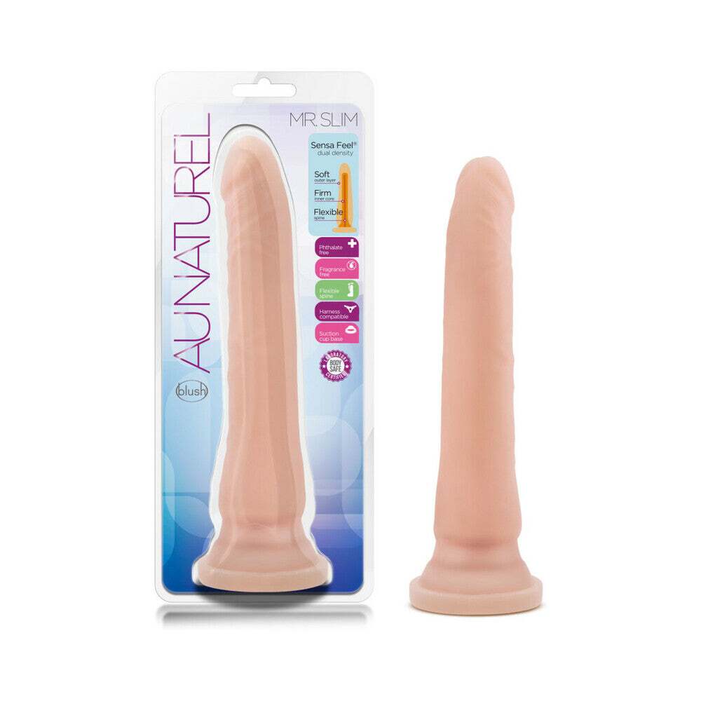 9.25 inch Dildo by Blush in Vanilla Ivory Beige shown for use by Her or Him