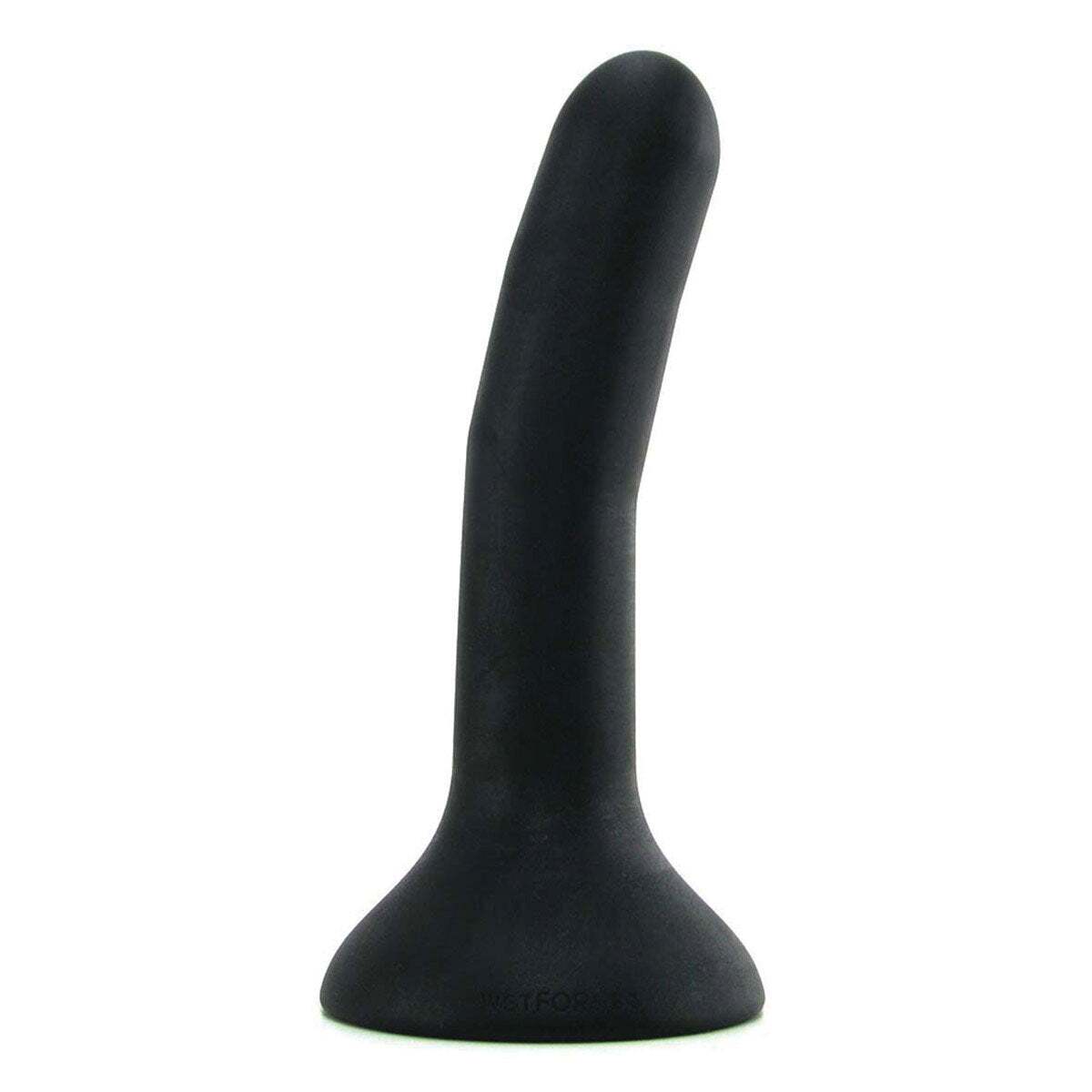 5.1 inch Dildo by Wet For Her in Black shown for use by Her or Him