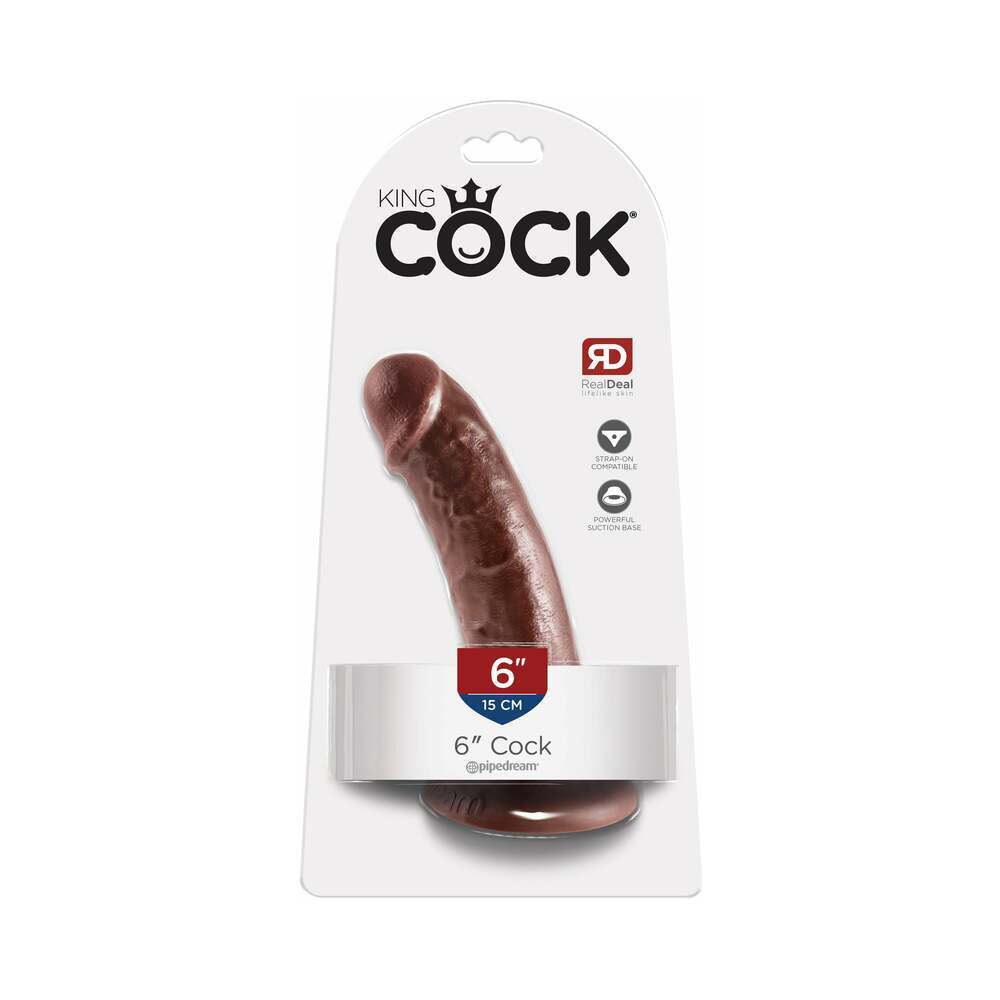 6 inch Dildo by Pipedream in Brown Chocolate Cocoa shown for use by Her or Him