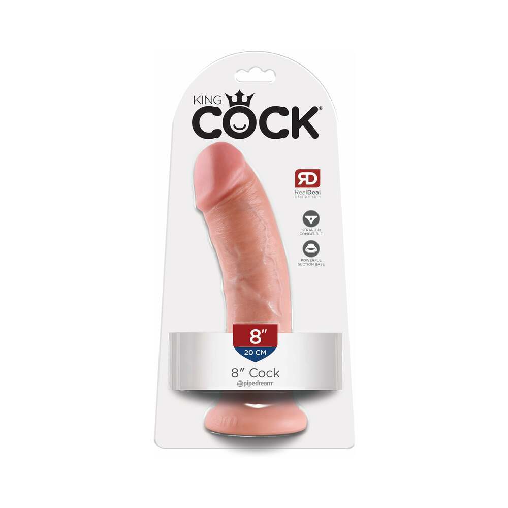 8 inch Dildo by Pipedream in Vanilla Ivory Beige shown for use by Her or Him