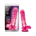 9 inch Dildo by Blush in Hot Pink Magenta Fuchsia shown for use by Her or Him