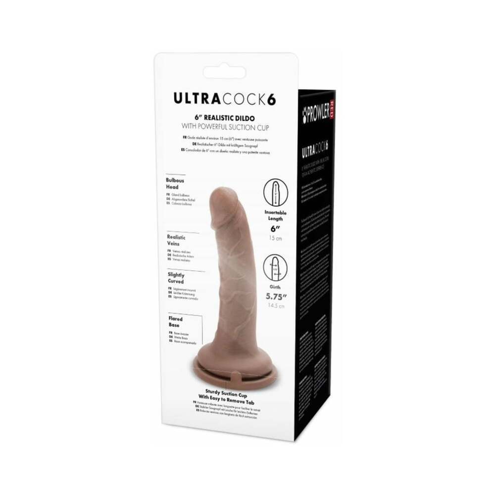 6 inch Dildo by Prowler RED in Brown Chocolate Cocoa shown for pegging Her or Him