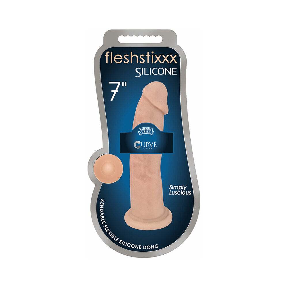 7 inch Dildo by Curve Novelties in Vanilla Ivory Beige shown for use by Her or Him