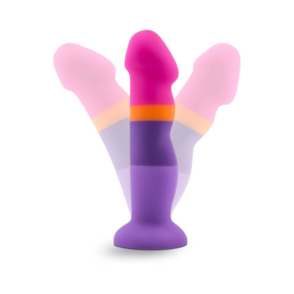 8 inch Dildo by Blush in Multi-Color displayed for pegging Him or Her