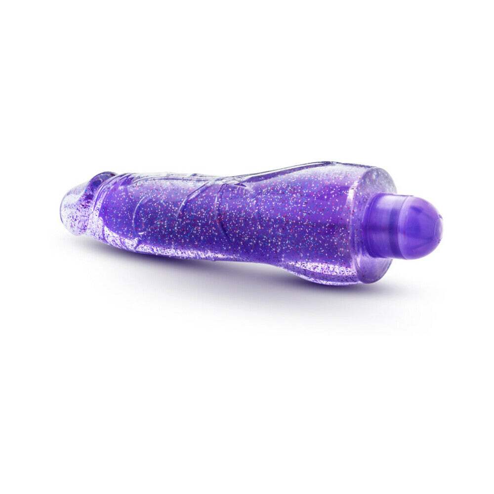 8 inch Dildo by Blush in Purple shown for pegging Her or Him
