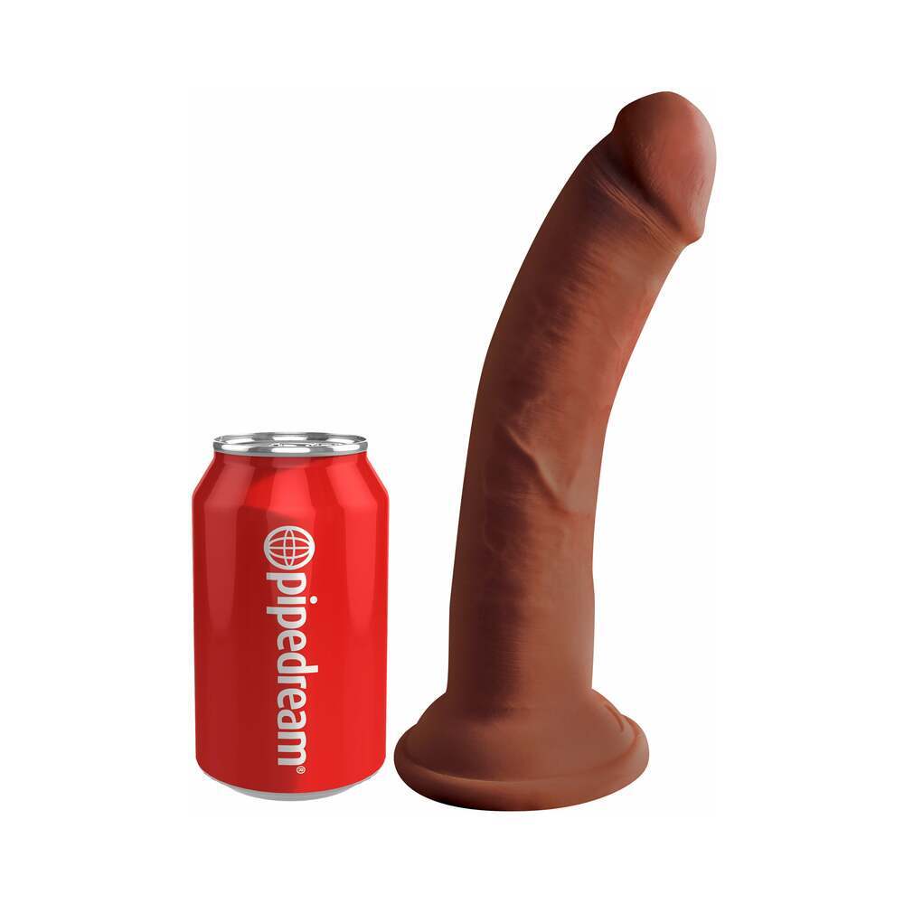 8 inch Dildo by Pipedream in Brown Chocolate Cocoa shown for pegging Her or Him
