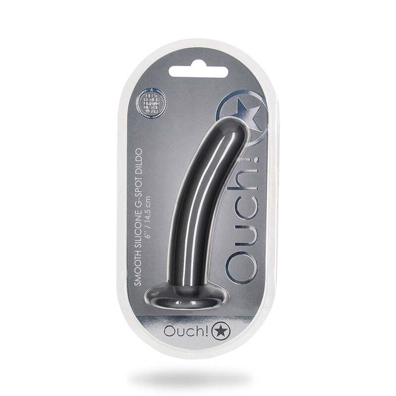 6 inch Dildo by Shots in Gray shown for use by Her or Him