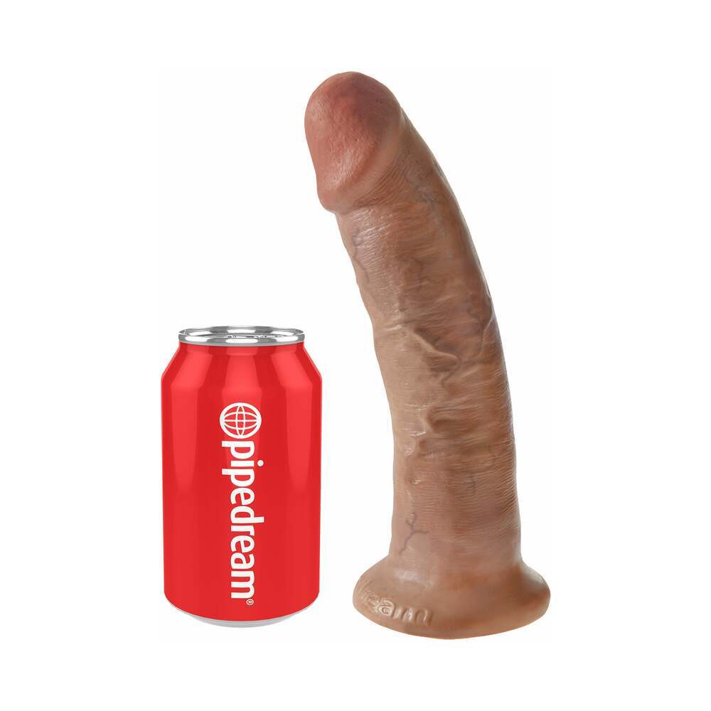 9 inch Dildo by Pipedream in Tan Light Brown Mocha shown for pegging Her or Him