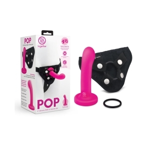 5 inch Dildo by Together Toy in Hot Pink Magenta Fuchsia shown for use by Her or Him