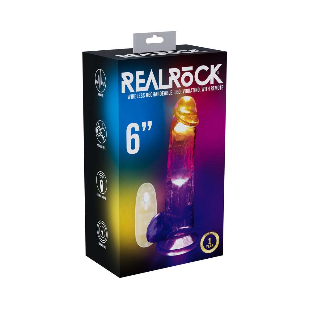 6 inch Dildo by Shots in Clear shown for use by Her or Him