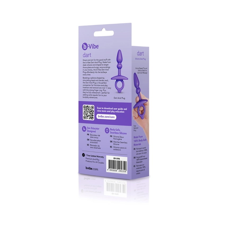 Anal lube b-vibe butties dart silicone anal plug - image 2
