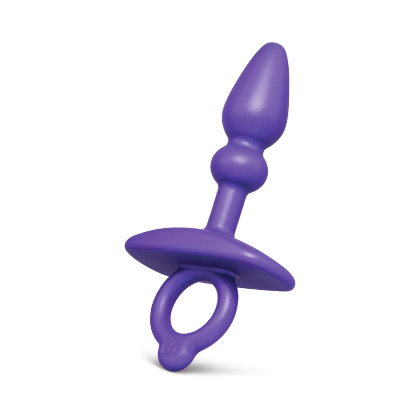 Soft-focus bottle shot of  anal lube b-vibe for gentle, controlled motion