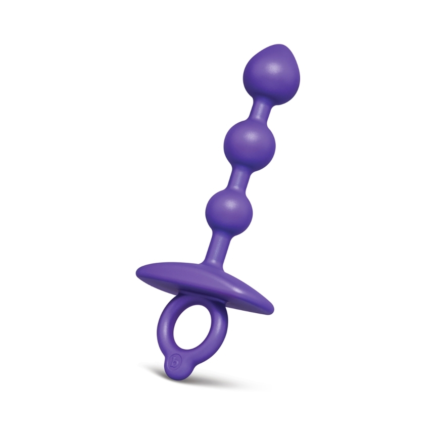 Soft-focus bottle shot of  anal lube b-vibe for gentle, controlled motion