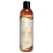 Bottle of  Water Based Lube Intimate Earth showing clean, lightweight formula