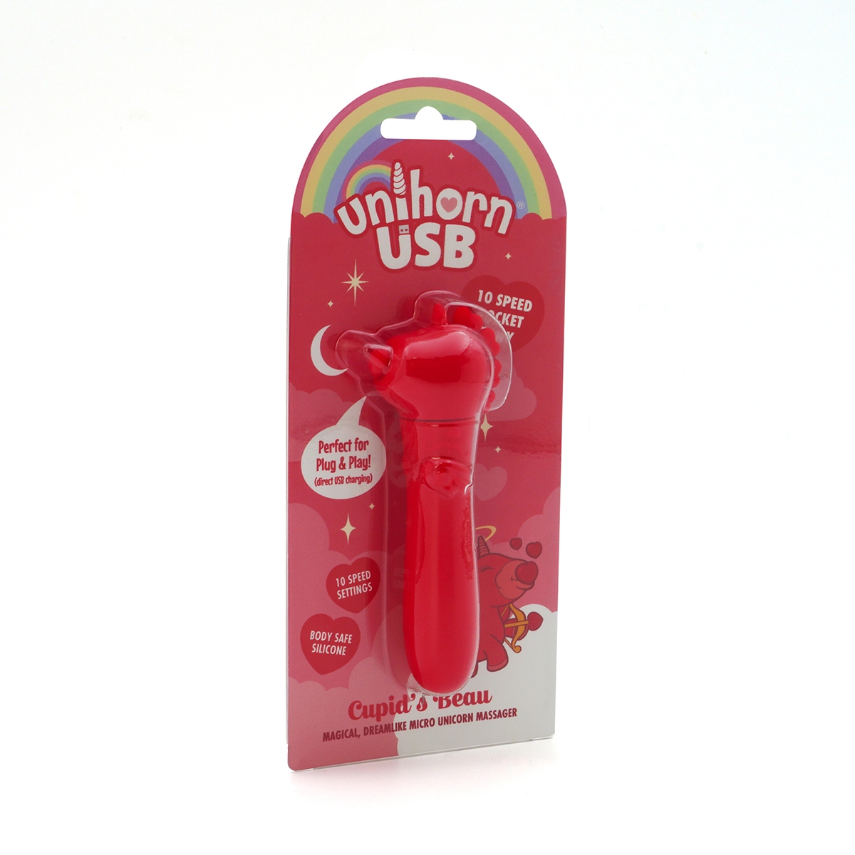 Close-up of the Red Creative Conceptions vibrator for texture detail