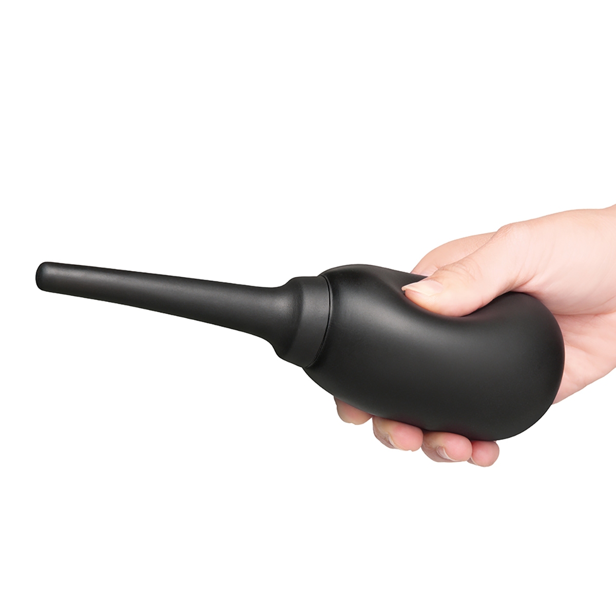 B-Vibe Flexible Silicone Anal Douche Black intimate cleansers and personal cleansing care by B-Vibe.