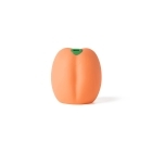 Peach Dame Products vibrator Emojibator Stroker shown in hand for scale