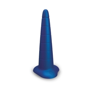 B-Vibe vibrator Anal Stretcher Training Cone shown in hand for scale