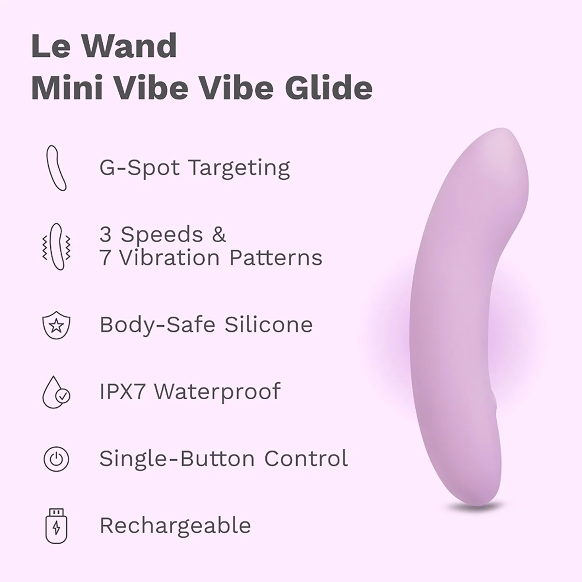 Fully assembled  Le-Wand vibrator with smooth exterior