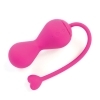 Pink OhMiBod vibrator Lovelife Krush Kegel Exerciser shown in hand for scale