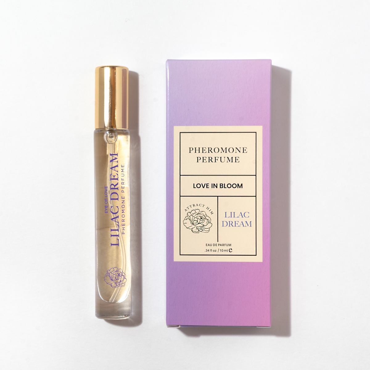 Bottle of  Vegan Lube Eye of Love showing plant-powered formula