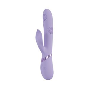 Shots vibrator VIVE Fronda Rech G-Spot TapLeaf Clit Lav shown in hand for scale