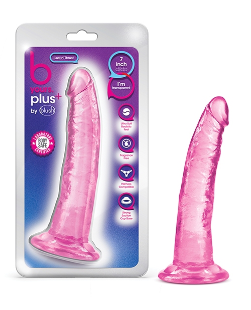 Shop Blush B Yours Plus 7" Lust n' Thrust Dildo - Pink online
