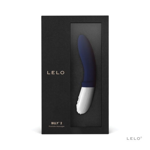 Angled view of the Blue LELO vibrator designed for intimate use