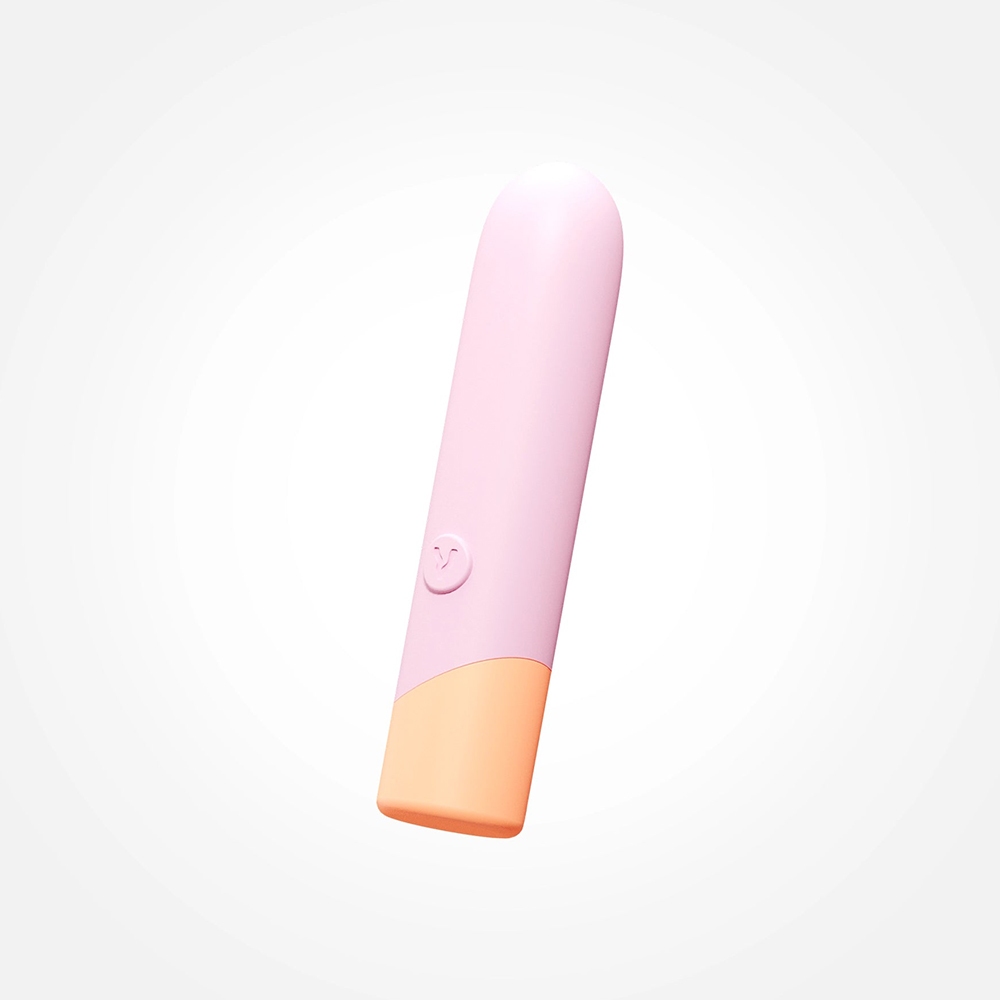VUSH vibrator Peachy shown in hand for scale