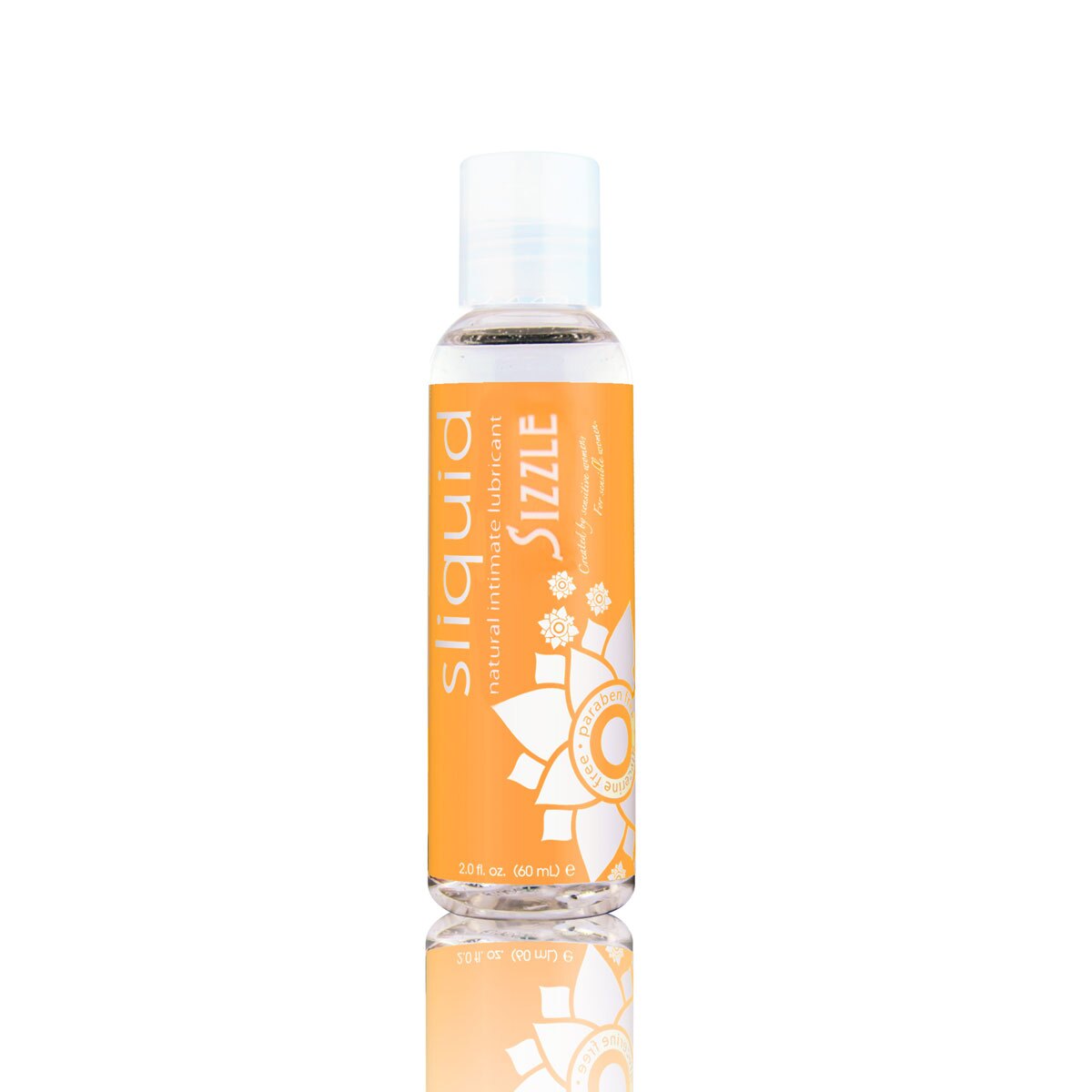 Bottle of 2 oz Water Based Lube Sliquid showing clean, lightweight formula