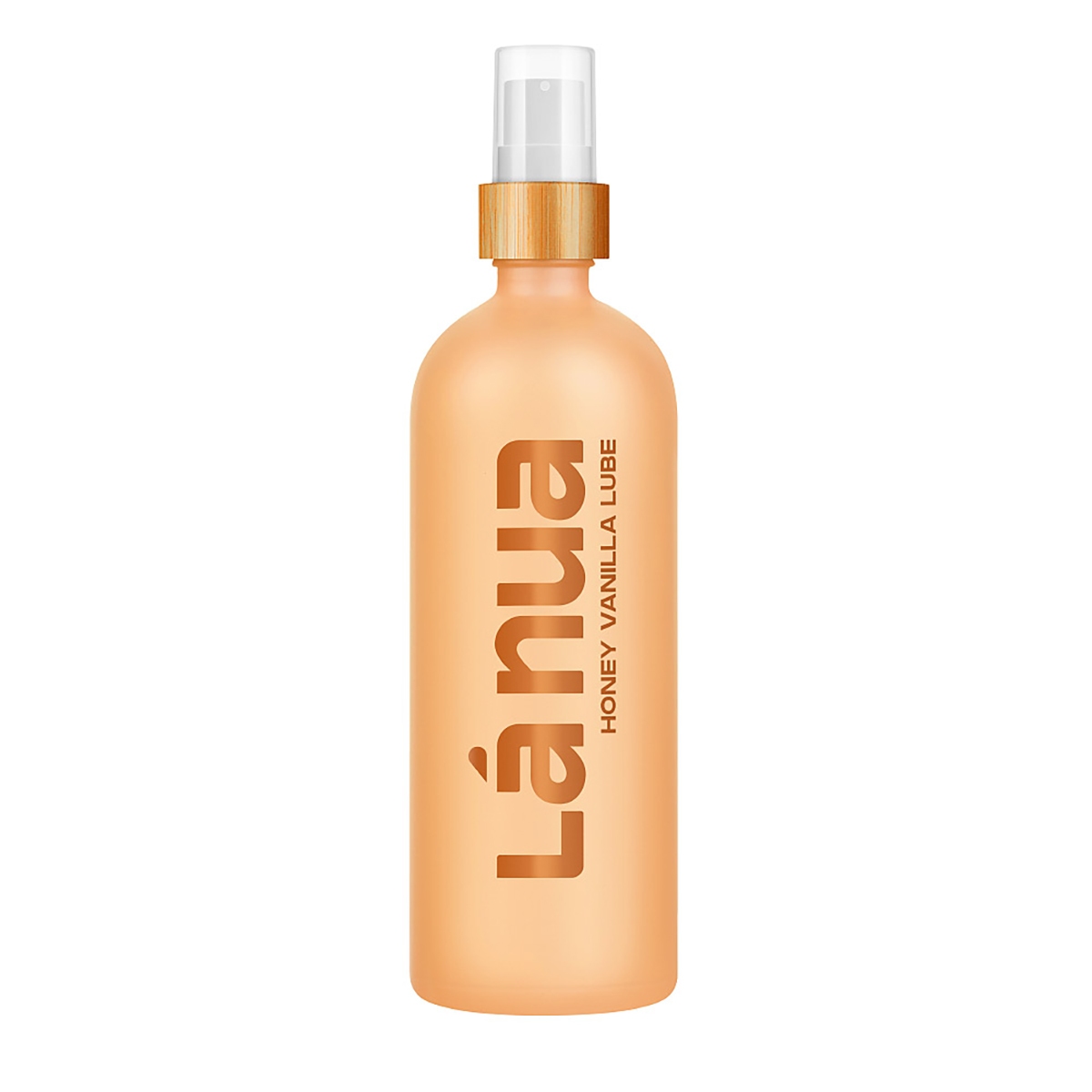 Bottle of 200 ml Flavored Lube La Nua showing sweet, kissable formula