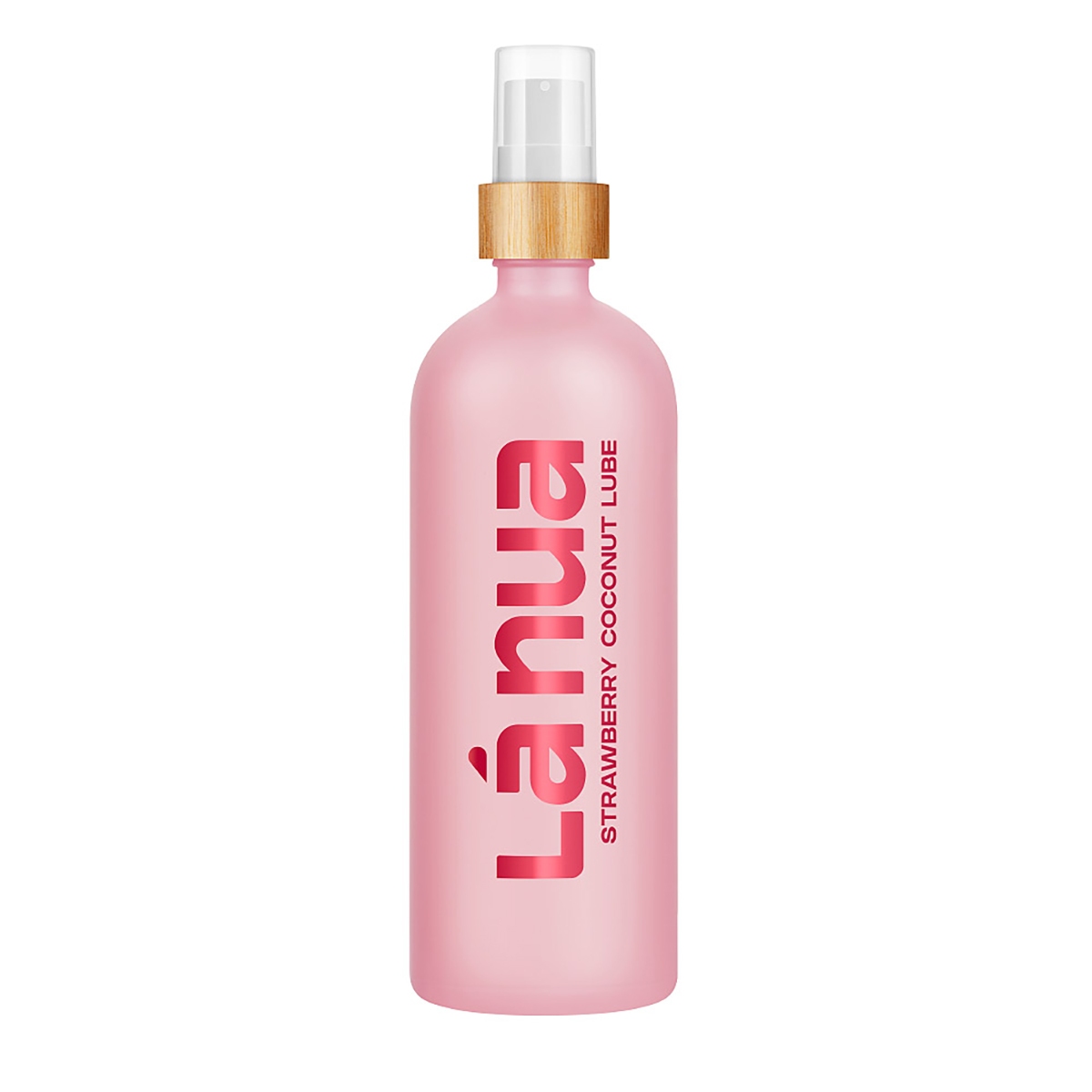 Bottle of 200 ml Flavored Lube La Nua showing sweet, kissable formula