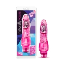 8.5 inch Dildo by Blush in Hot Pink Magenta Fuchsia shown for use by Her or Him
